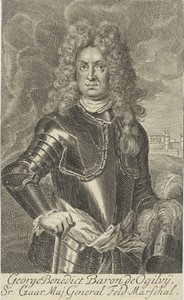 Georg Benedikt Freiherr von Ogilvy, Baron Ogilvy de Muirtown 1651-1710, 1705 door Martin Bernigeroth