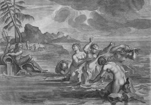 De Cerastae veranderd in stieren, & de Propoetides in rotsen, ca. 1683
