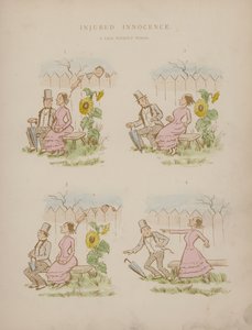 Pagina uit de Humours of Cynicus (gekleurde gravure) door Martin  Anderson