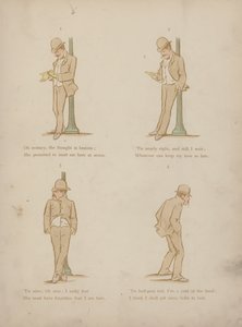 Pagina uit de Humours of Cynicus (gekleurde gravure) door Martin  Anderson