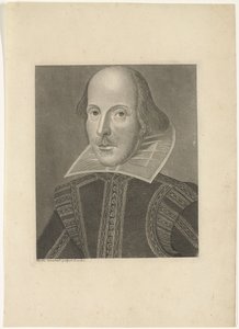 Portret van William Shakespeare door Martin Droeshout (II)