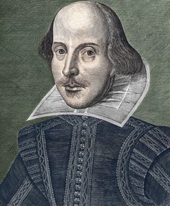 Portret van William Shakespeare (1564 - 1616) door Martin Droeshout