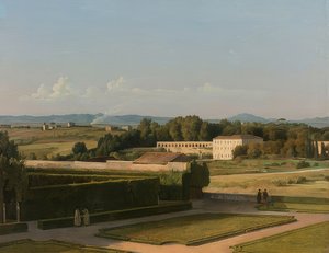 Uitzicht op de tuinen van Villa Medici