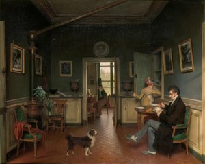 Interieur van een eetkamer