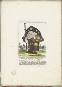 De dwerg Bartholdus Gursalkawiz als pelgrim uit Compostella, ca. 1710