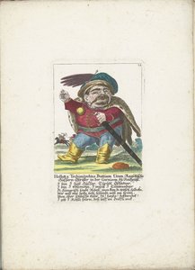 De dwerg Holloka Tschimitschko Buttiam Uran als huzaar, ca. 1710