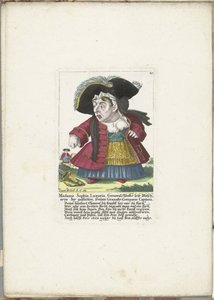 De dwerg Madame Sophia Luxuria, ca. 1710