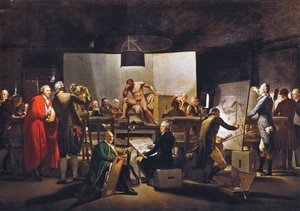 Duits: De Aktsaal van de Weense Academie in het St. Anna-gebouw