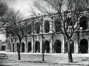 De Romeinse arena, Nîmes, Provence, Frankrijk door Martin Hurlimann