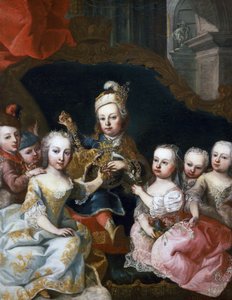Portret van Jozef II als kind met zijn broers (Wenen)