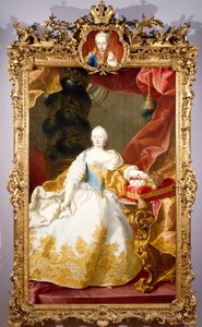Portret van Maria Theresia door Martin II Mytens or Meytens