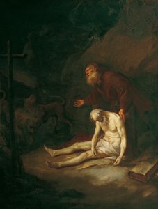 De heilige kluizenaars Antonius en Paulus