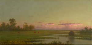 Zoutmoeras in Southport, Connecticut door Martin Johnson Heade