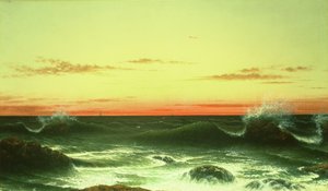 Zeegezicht: Zonsondergang, 1861