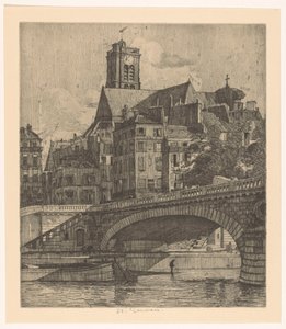 Gezicht op de Saint-Gervais in Parijs door Martin Monnickendam