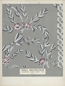 Versierde muur, ca. 1938