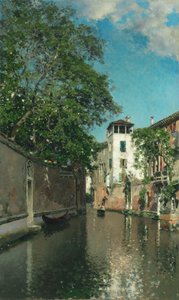 Kanaal in Venetië, ca. 1880 door Martín Rico y Ortega