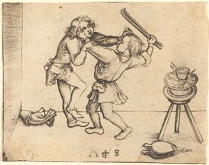 Leerlingen Vechten door Martin Schongauer