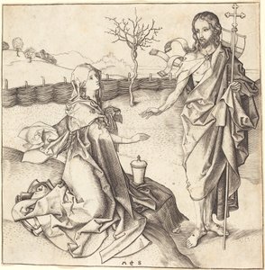 Christus Verschijnt aan Maria Magdalena door Martin Schongauer