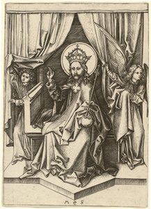 Christus op de Troon, met Twee Engelen