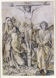 Christus aan het kruis, met de Maagd en St. Johannes