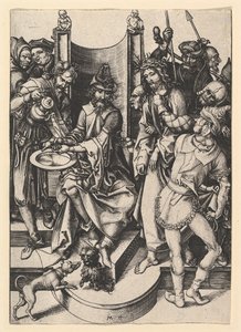 Pilatus wast zijn handen, ca. 1435-1491 door Martin Schongauer