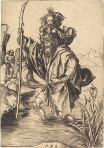 Sint Christoffel door Martin Schongauer