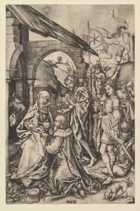 De Aanbidding der Wijzen door Martin Schongauer