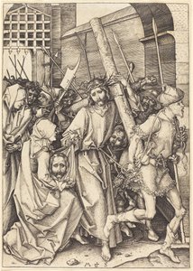 Het Dragen van het Kruis met Sint Veronica door Martin Schongauer