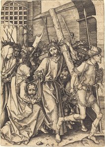 Het Dragen van het Kruis met Sint Veronica door Martin Schongauer