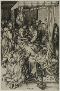De dood van de Maagd door Martin Schongauer