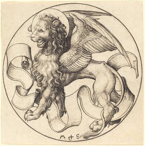 De leeuw van Sint Marcus door Martin Schongauer