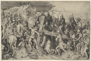 De weg naar Golgota door Martin Schongauer