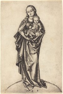 Maagd en Kind met de Appel door Martin Schongauer