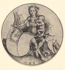 Wilde Vrouw met een Schild met een Leeuwenkop