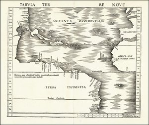 1513 Tabula Terre Negen door Martin Waldseemuller