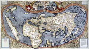 Kaart van de Wereld door Martin Waldseemuller