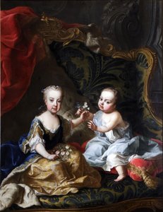 Jozef van Habsburg-Lotharingen, toekomstig keizer, met zijn zus Maria Anna