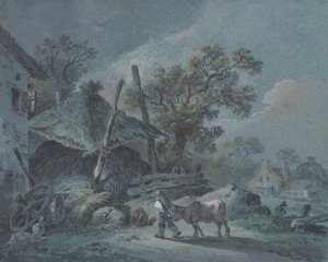 Boerderij met hooizolder door Martin von Molitor