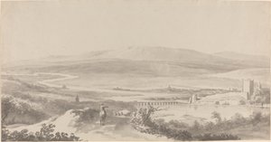 Panorama van de Donau bij Grinzing door Martin von Molitor