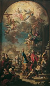 De apostelen Petrus en Johannes genezen een lamme
