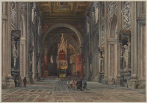 Interieur van San Giovanni in Laterano, Rome door Martino del Don
