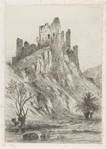 Ruïne van het kasteel van Montaigle door Martinus Antonius Kuytenbrouwer jr.