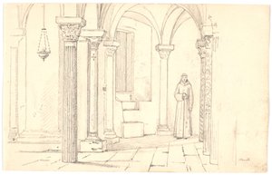 De crypte van de kathedraal, Otranto door Martinus Rørbye