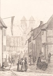 Een marktdag in Viborg door Martinus Rørbye