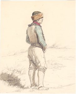 De visser Lars Gayhede in Skagen door Martinus Rørbye