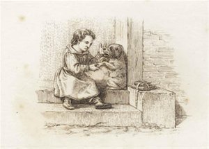 Illustratie voor "Halvhundrede Fabler voor Kinderen" door Hey door Martinus Rørbye