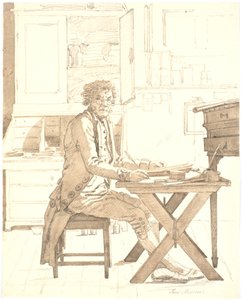 De schrijver Jens Melsen door Martinus Rørbye