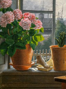 Uitzicht voor het raam van de kunstenaar, detail