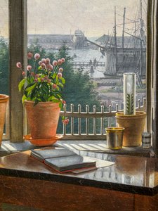 Uitzicht voor het raam van de kunstenaar, detail